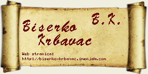 Biserko Krbavac vizit kartica